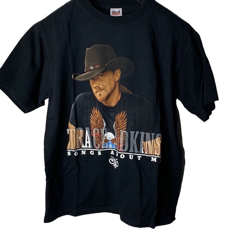 Vintage Y2K 2000s Trace Adkins Songs About Me Tour 2005 t shirt size medium